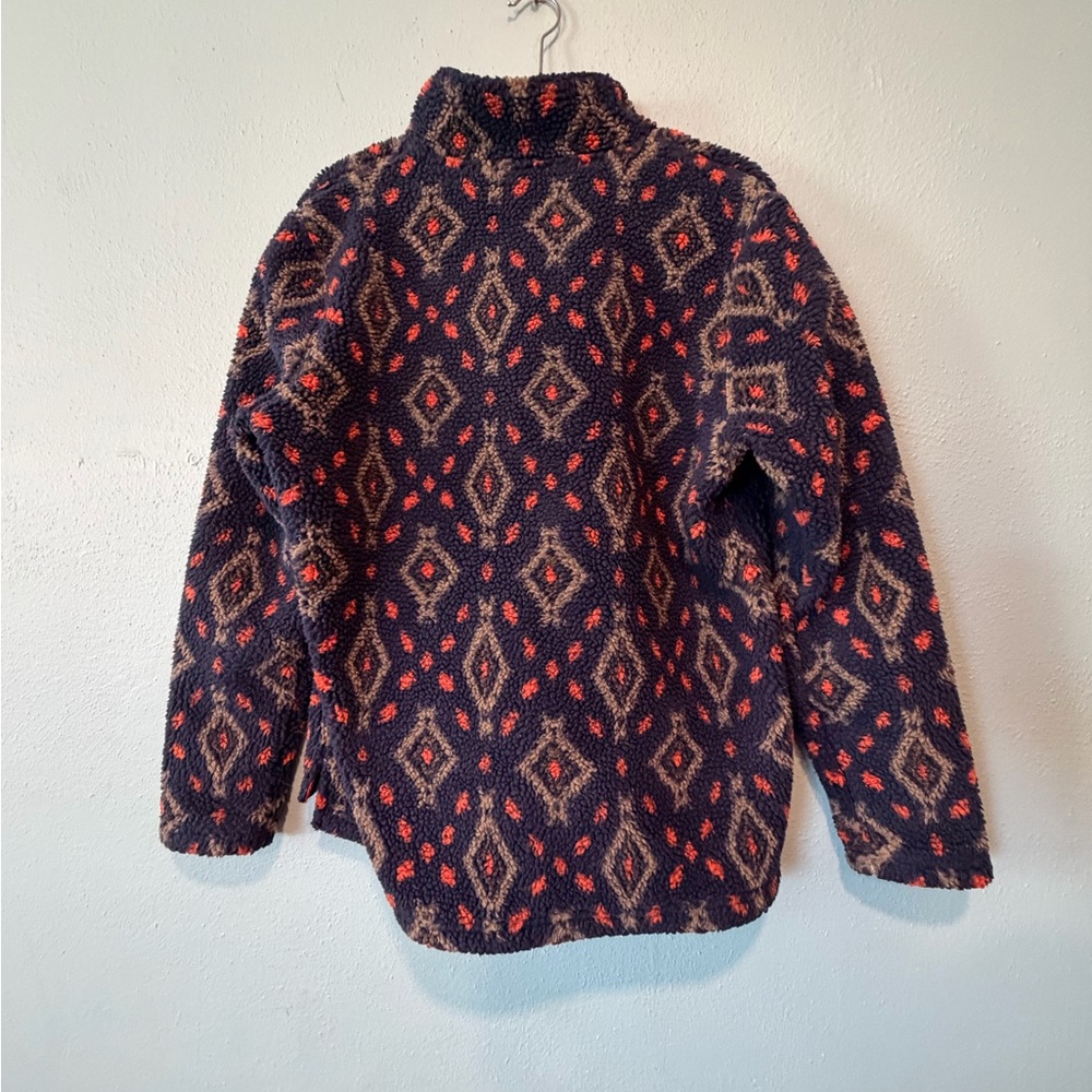 Cozy Patterned Pullover with Half-Zip - image 3